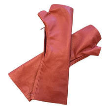 Load image into Gallery viewer, Rose long leather Gloves - Handmade Accessories
